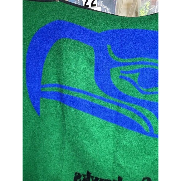 Vintage 90s Seattle Seahawks Biederlack Soft Stadium Throw Blanket NFL Retro USA - Picture 10 of 10